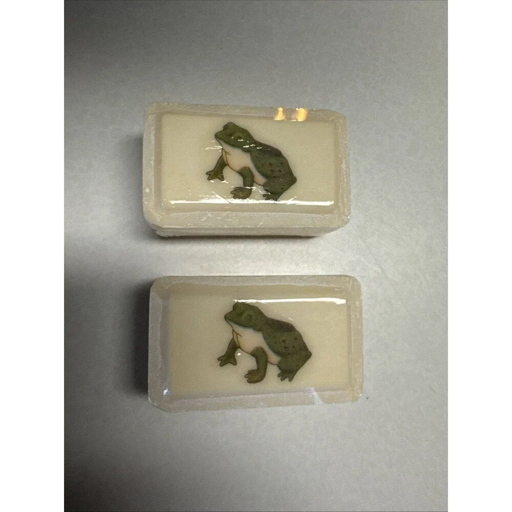 2 Bars VTG Katherine Gray French Milled Soap - Frog Design - 1.5oz Per Bar